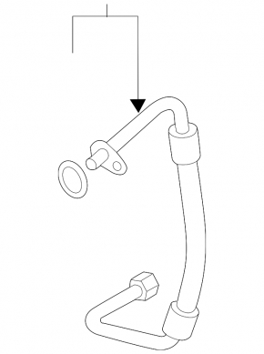 High pressure hose power steering upper Porsche Cayenne 958 11-17 Hybrid