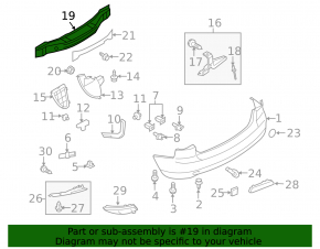 Rear bumper reinforcement Mazda CX-7 06-09