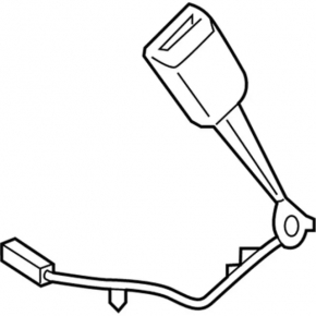 Ford Edge 15-24 Black Driver's Seat Belt Latch