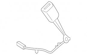 Ford Edge 15-24 Black Driver's Seat Belt Latch