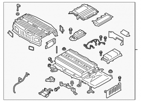 Battery case VVB Ford Fusion mk5 13-20 hybrid, without elements