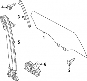 Mazda CX-90 24-26 rear right window lift mechanism