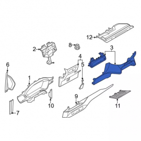 Ford Escape MK4 20-22 wood grain dashboard trim
