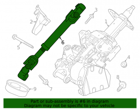 Lincoln Corsair 20-26 Steering Cardan Joint for Electric Steering Wheel Adjustment