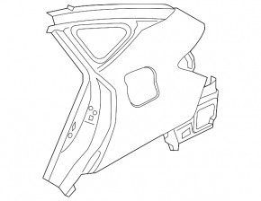 Quarter wing rear right Honda Clarity 18-21 usa