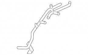 Cooling system hose VW Passat b7 15-15 USA 2.0TDI