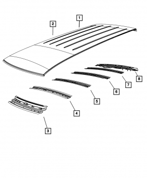 Roof metal Dodge Grand Caravan 11-20