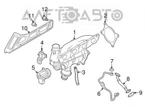 Turbocharger Audi A4 B8 13-16 rest 2.0T 114k, with bracket