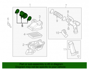 Air Duct to Filter Nissan Versa Note 13-19 1.6