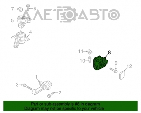 Engine mount left Hyundai Sonata 16-19 hybrid