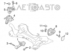 Engine mount left Hyundai Sonata 16-19 hybrid