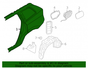 Quarter wing rear left Volvo XC60 18-23