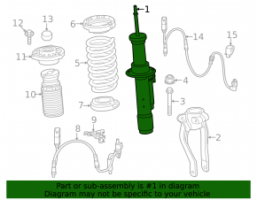 Front right shock absorber BMW 8 G15 G16 20-25 AWD, electric