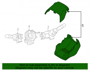 Toyota Prius V 12-17 steering column trim