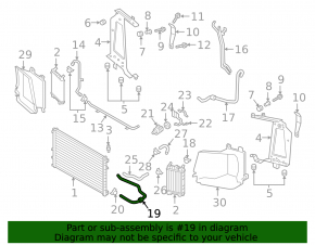 Lower cooling system hose Audi Q7 16-19 3.0