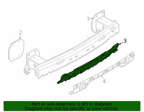 Rear bumper bracket lower center BMW X5 G05 20-26 M Sport