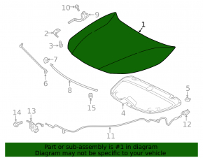 Naked hood of a Toyota Corolla 20-26