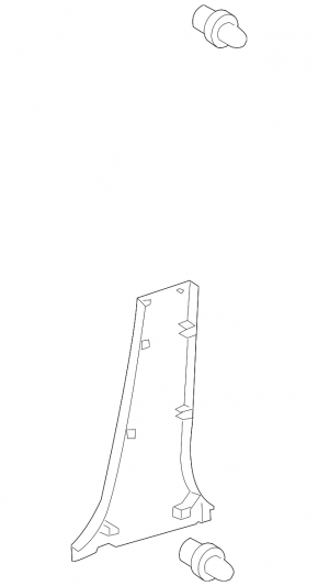 Center pillar trim lower left Toyota Prius 30 10-15 black