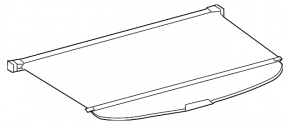 Black trunk curtain for Toyota Prius 50 16-22