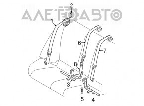 Rear center seat belt for BMW 335i e92 07-09