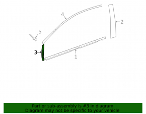 Door trim side front left Toyota Prius 50 Prime 17-22 front