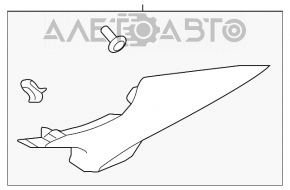 Right rear pillar trim for Suzuki Kizashi 10-15 beige