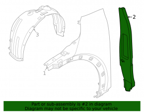 Front right door-wing seal for Kia EV6 22-24