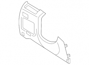 Knee pad driver Hyundai Sonata 11-15 gray