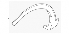Front left fender arch trim for Kia Sorento 21-24 HEV, PHEV