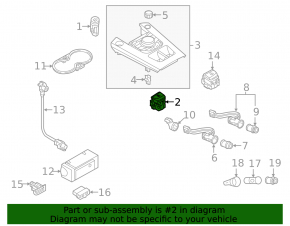 Parking button Audi A3 8V 15-16 4d chrome