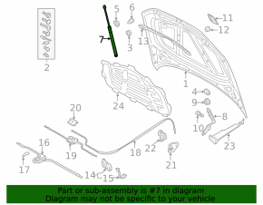 Audi A3 22-26 hood shock absorber