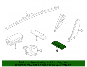 Driver's left knee airbag for Audi A3 22-26