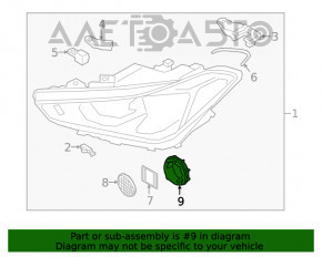 Headlight cover front right Hyundai Elantra 21-