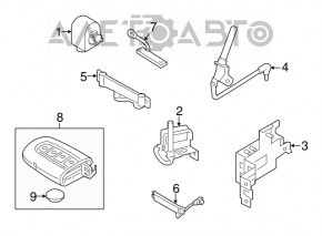 Keyless Entry Antenna Hyundai Sonata 11-15 chip defect