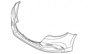 Front bumper, bare, Mazda 3 17-18 BM, without parking sensors, without headlight washers, EUR