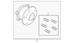 Rear right hub Ford C-max MK2 13-18 rusty