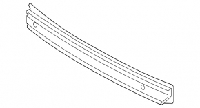 Front bumper reinforcement Ford Mustang mk6 15- under the hook