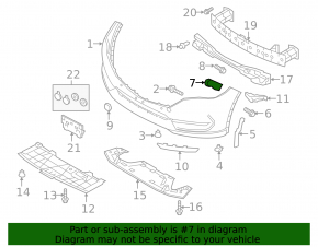 Front bumper mount left Mazda CX-5 17-25