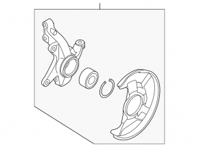 Front right hub axle Mazda CX-7 06-12 with bent casing
