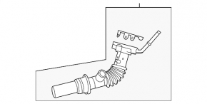 EGR tube Ford Escape MK4 20- on hybrid valve