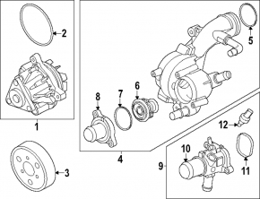 Cooling system flange Ford Escape MK4 23- 1.5T with temperature sensor