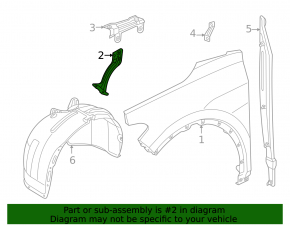 Front left wing bracket Volkswagen ID.4 21-23 front lower