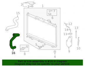 Lower cooling hose for Honda Accord 13-17 hybrid