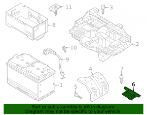 Battery mount Kia Sorento 16-20
