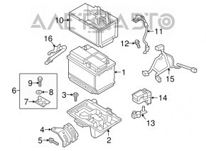 Battery mount Kia Sorento 16-20