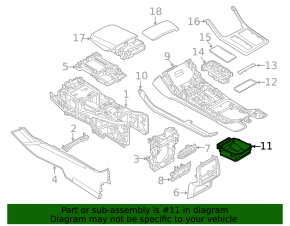 Audi Q8 19-25 center console storage box
