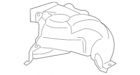 Front right rear fender liner BMW 4 F32/33/36 16-20