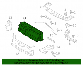 Lower radiator deflector BMW 3 GT F34 14-19 N20 N26 N55 B46 B58