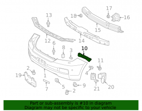 Right front bumper mount for Toyota Land Cruiser 2008-2015 pre-restyling