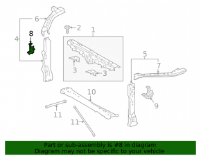 Right headlight eyepiece bracket for Toyota Camry 18-24